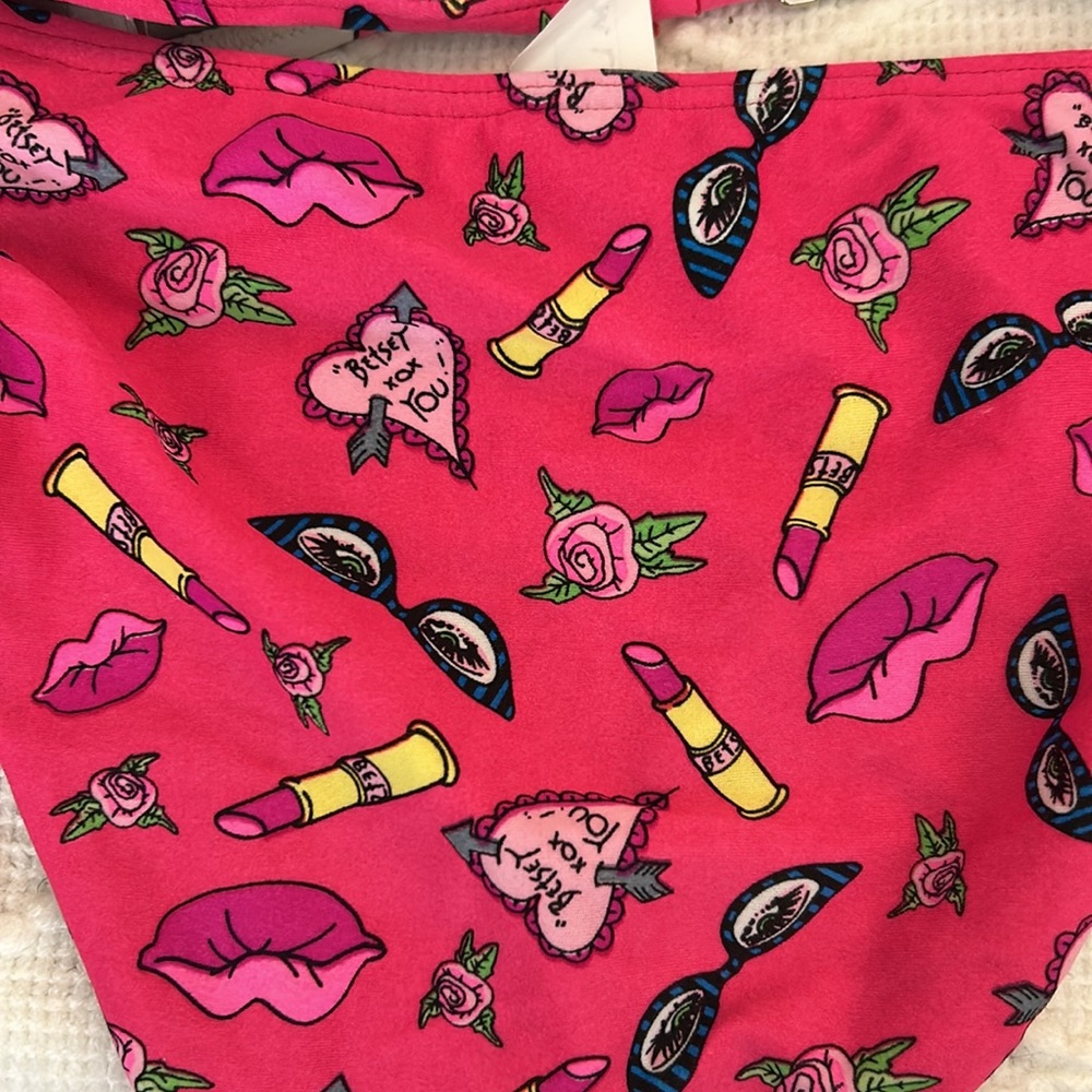 Betsey Johnson Pink and Black Swim Set - Picture 5 of 7